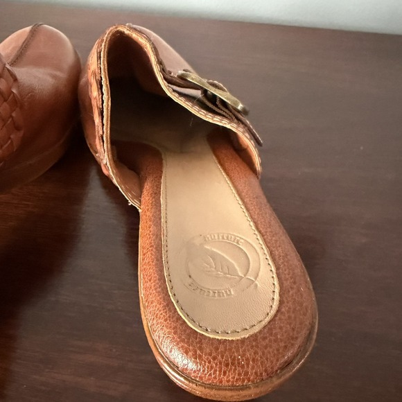 Nurture Brown Leather Clogs Braided Leather Buckle Womens Slip on Size 7.5 - Picture 8 of 14